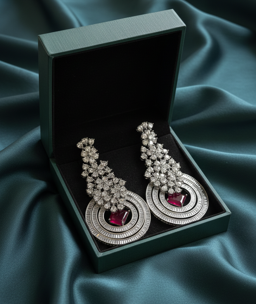 Luxury Thirsted Color Zirconia Stone Designer Earrings