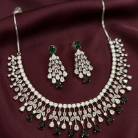 Emerald Green Crystal  Necklace Set