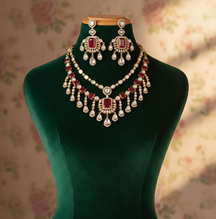 Ethereal Radiance Kundan Polki Set