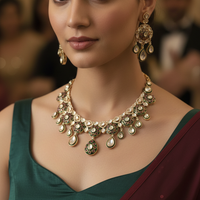 Maharani Style Polki Kundan Jewellery Set