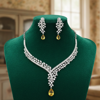 Luxury Golden Honey Diamond Jewelry Set