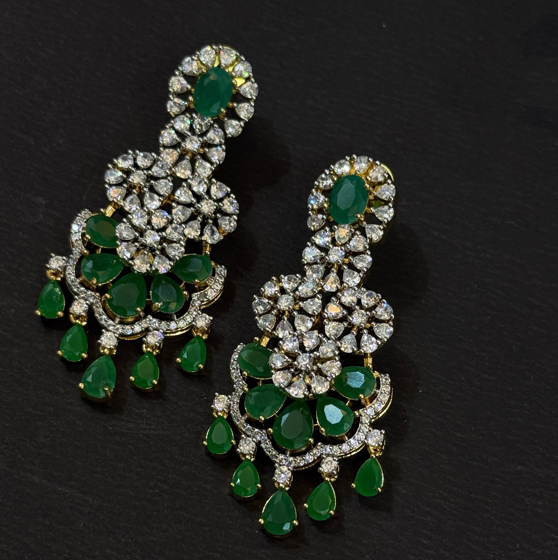 Emerald Green Glow AD Necklace Set