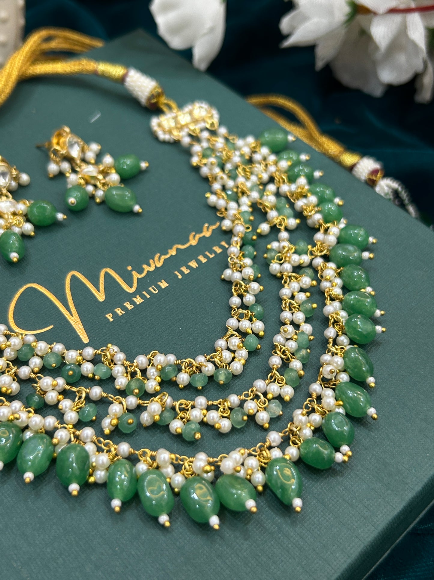 Exquisite Green and Pearl Layered