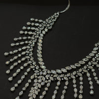 Diamond Snowfall Elegance American Diamond Necklace Set