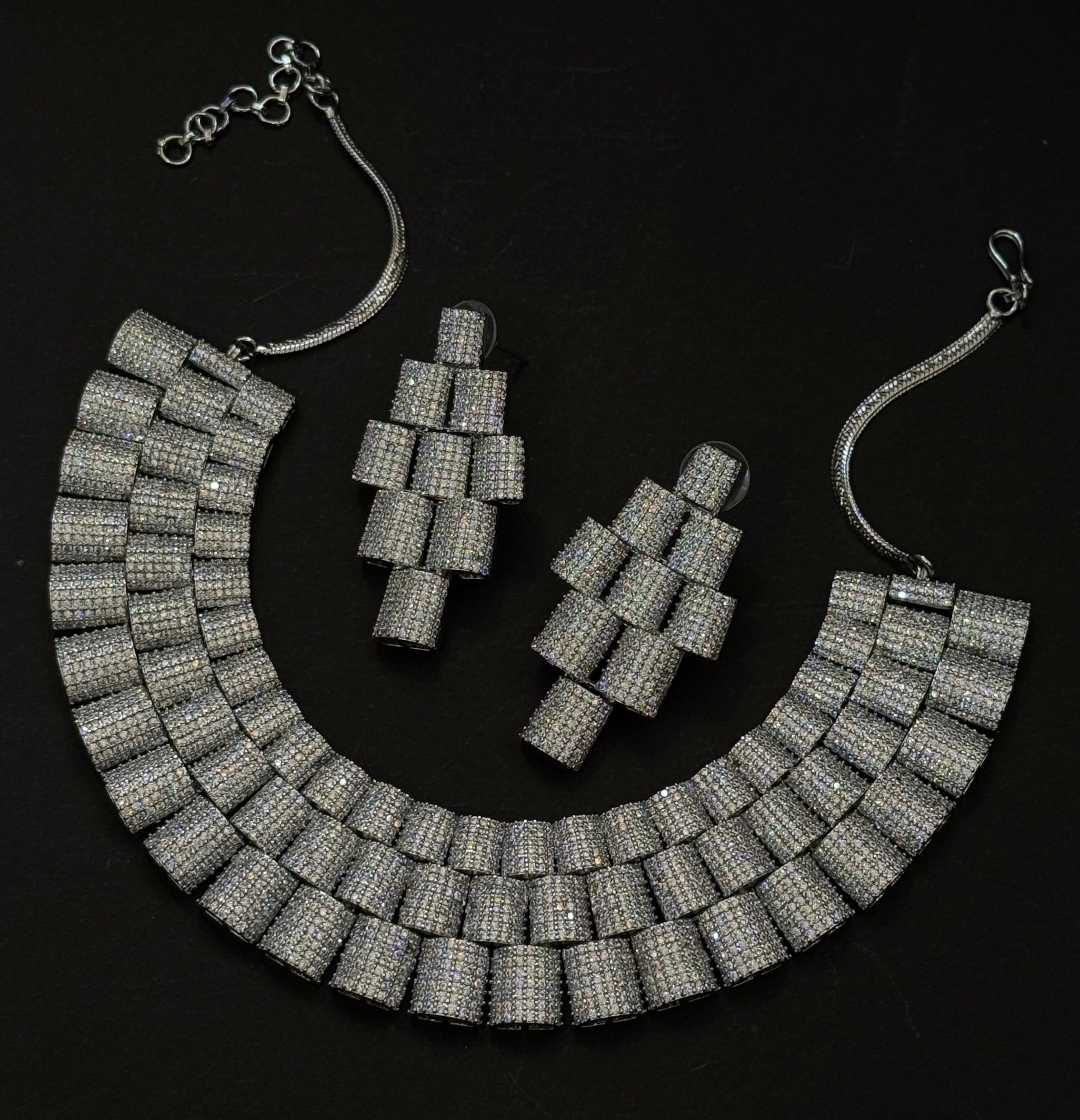 Luxury Silver American Diamond Statement