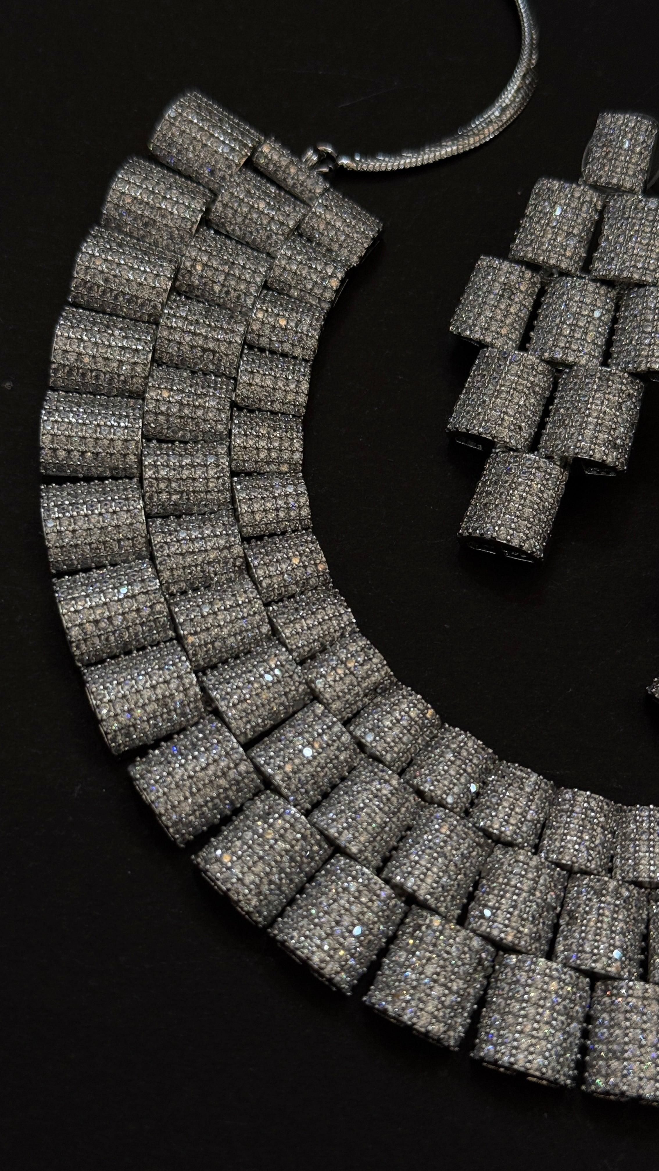 Luxury Silver American Diamond Statement