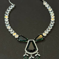 Imperial Emerald Grace American Diamond Necklace Set