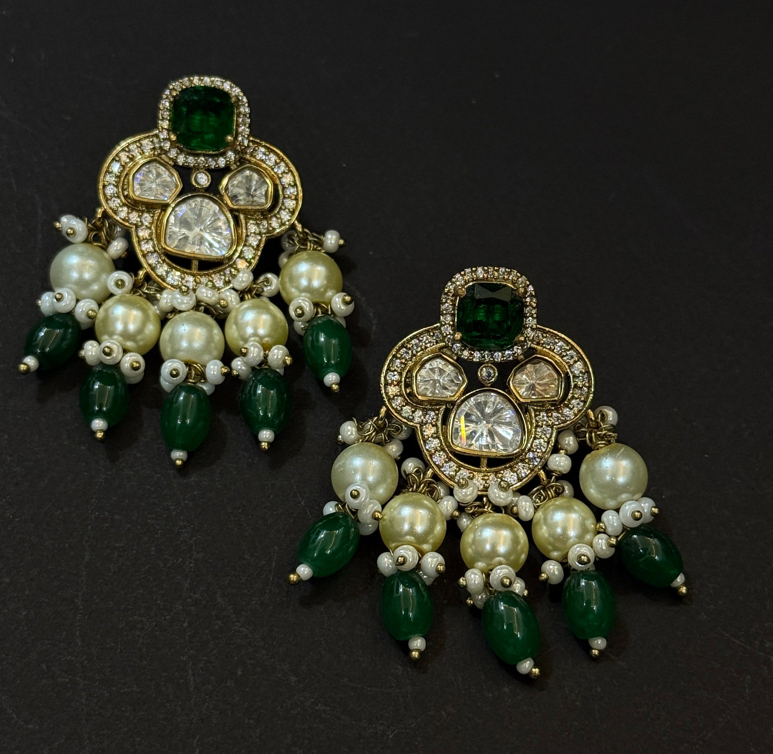 Neelam Royale Kundan Green Hasli Necklace