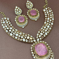 Blush Rose Regal American Diamond Necklace Set
