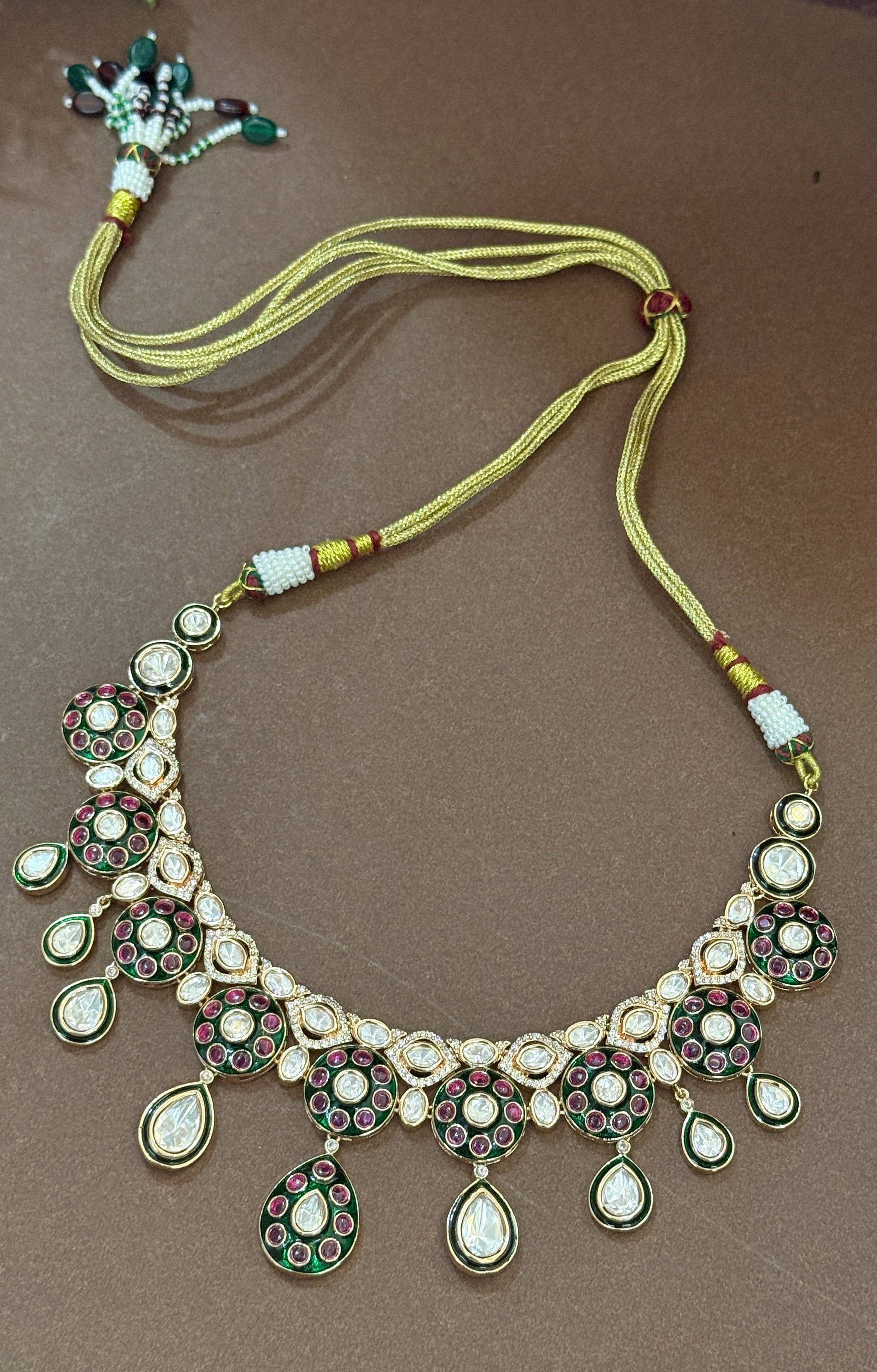 Maharani Style Polki Kundan Jewellery Set
