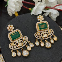 Emerald Grace Polki Pearl Choker Set-Mivanaa
