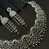 Emerald Elegance Diamond Choker Set