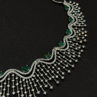 Emerald Elegance Diamond Choker Set