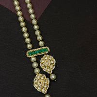 Royal Pachi Kundan Pearl with Green Stone