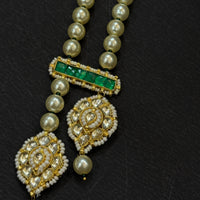 Royal Pachi Kundan Pearl with Green Stone
