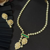 Royal Pachi Kundan Pearl with Green Stone