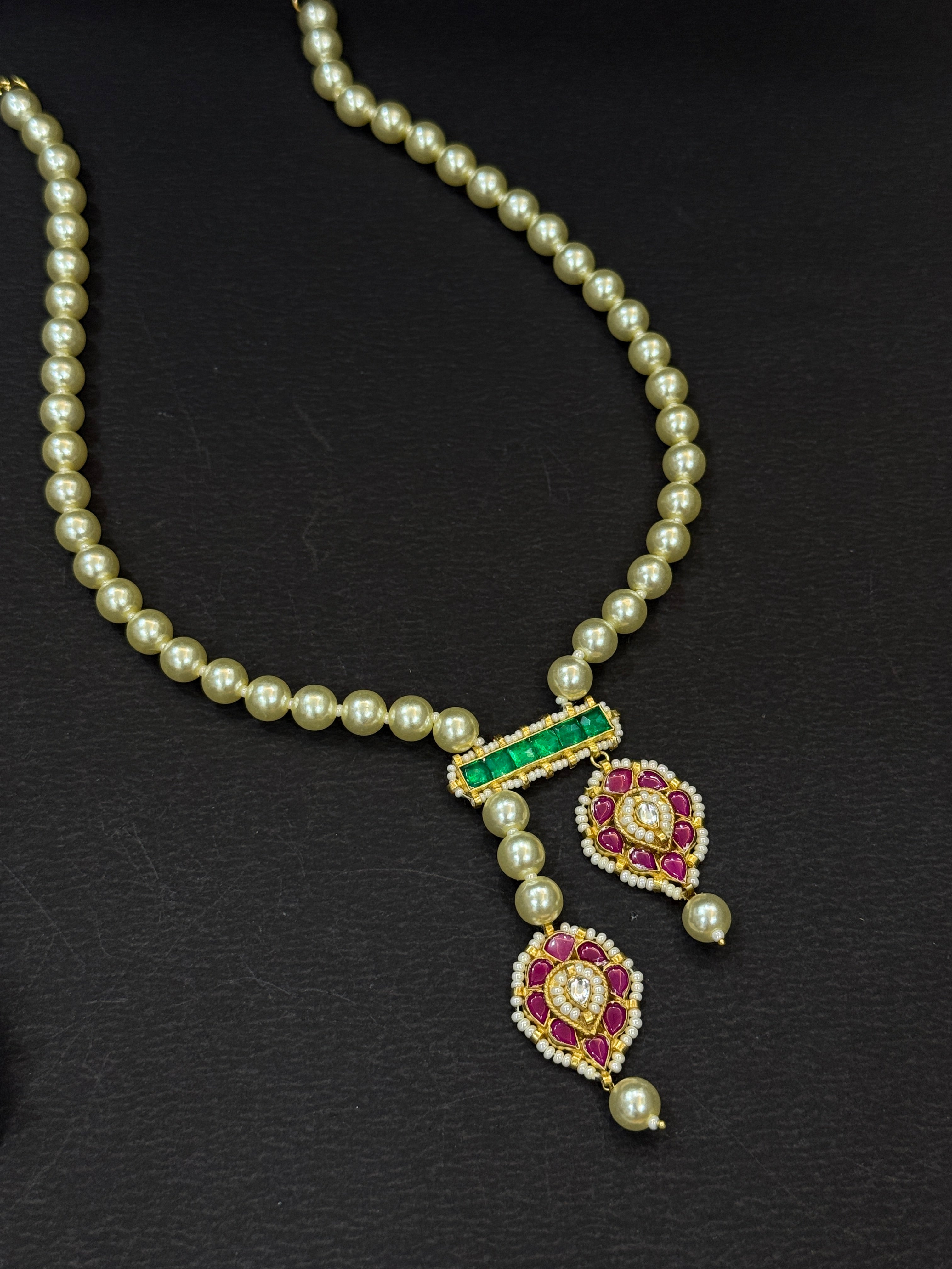 Royal Pachi Kundan Pearl with Ruby Stone
