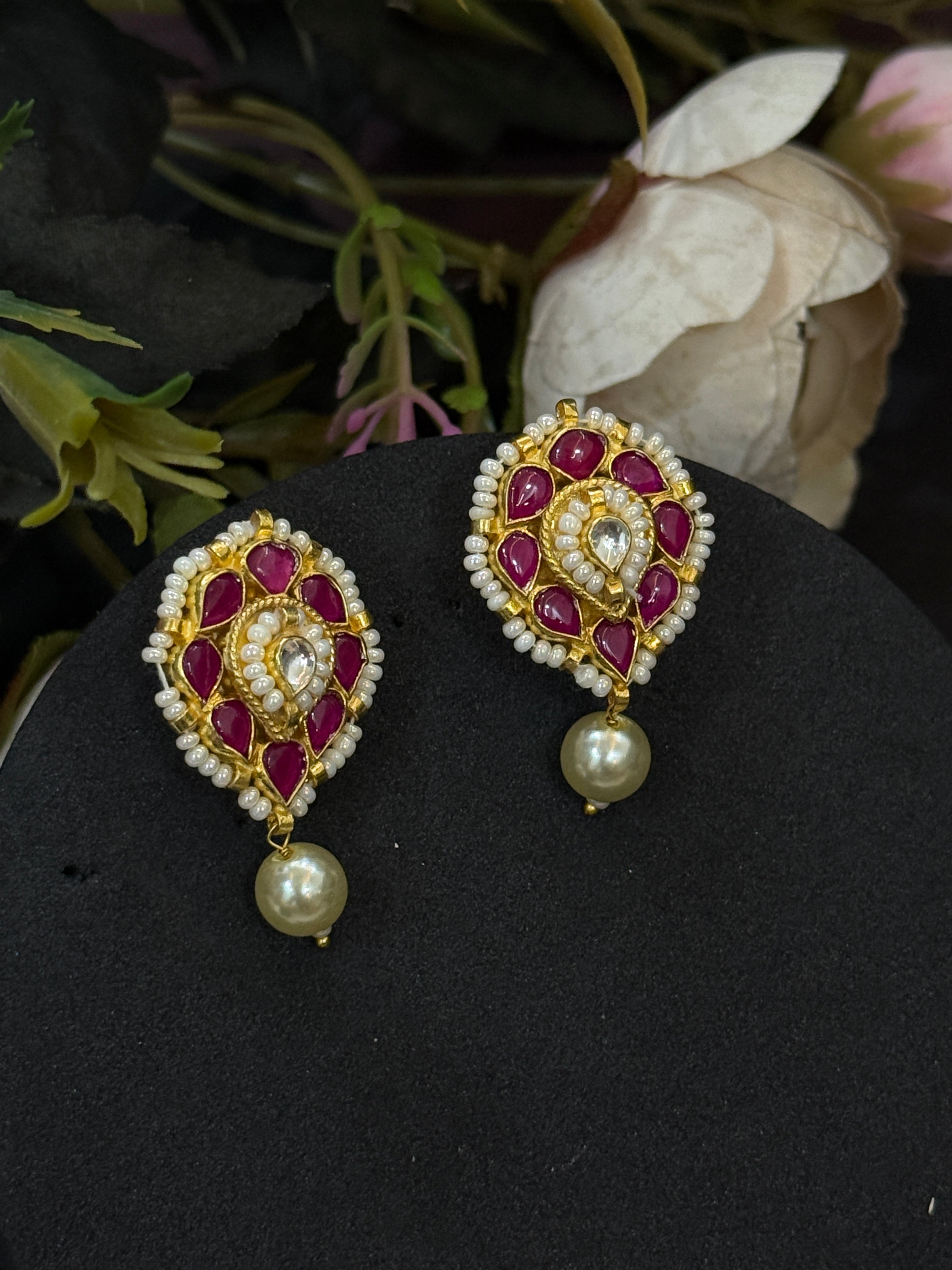 Royal Pachi Kundan Pearl with Ruby Stone