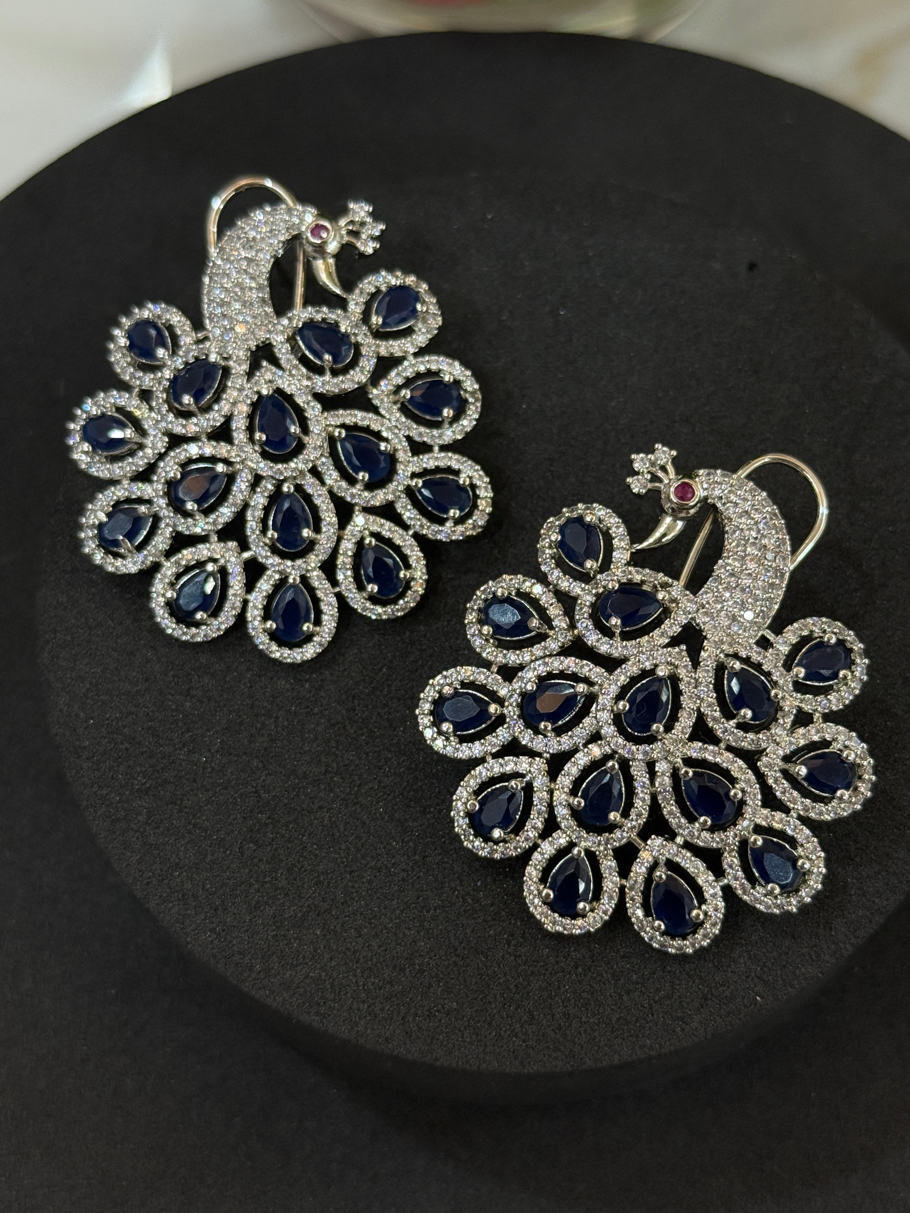 Peacock Statement Earrings