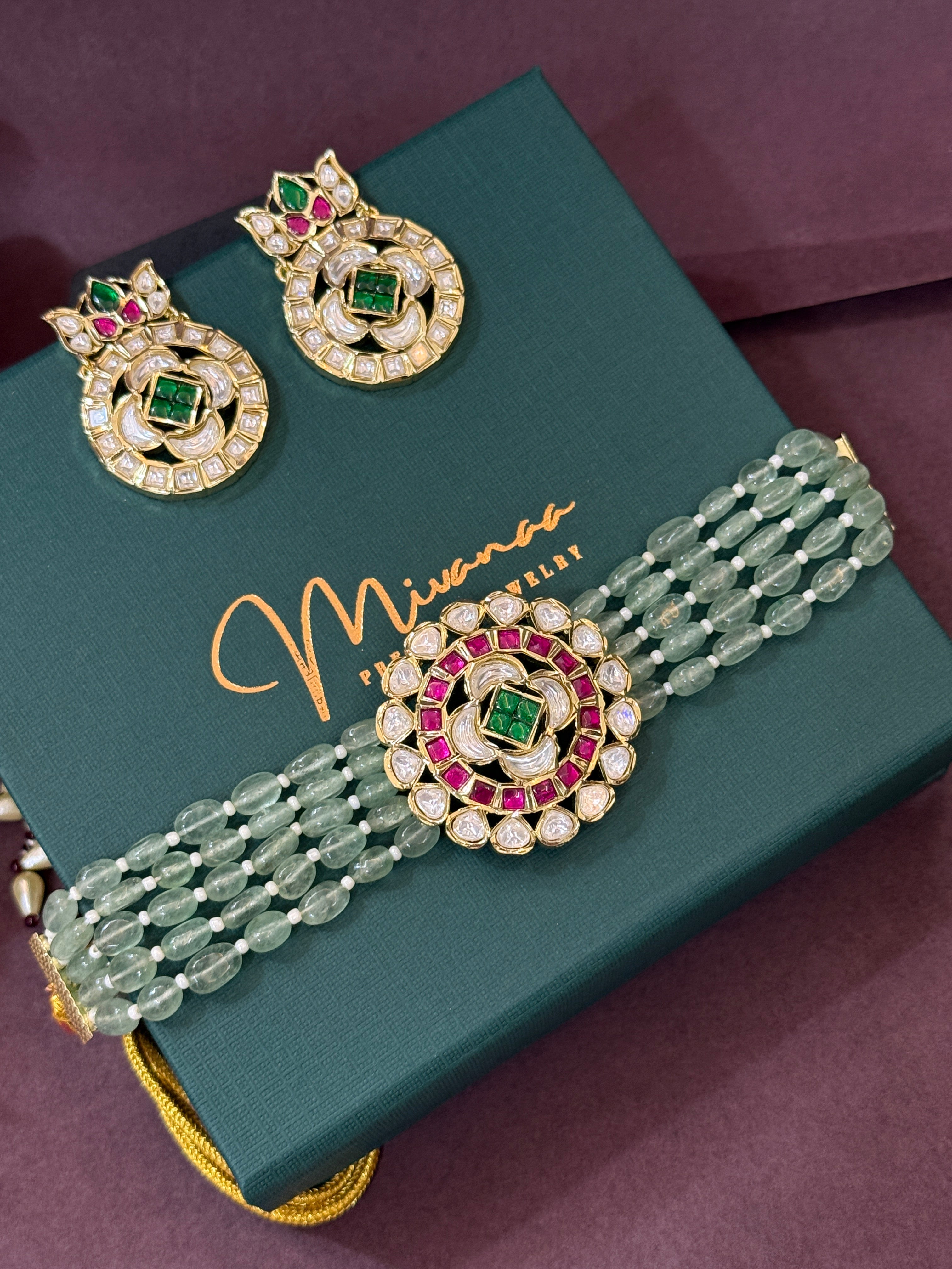 Royal Kundan Moissanite Choker