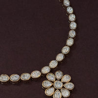 Floral Radiance Moissanite Pendant Set