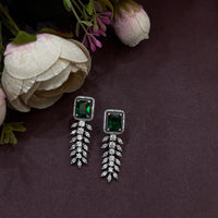 Luxury Emerald Green CZ Stone Necklace & Earring Set
