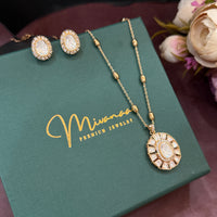 Elegant Gold-Plated Necklace & Earring Set