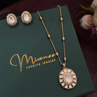 Elegant Gold-Plated Necklace & Earring Set