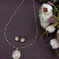Elegant Gold-Plated Necklace & Earring Set