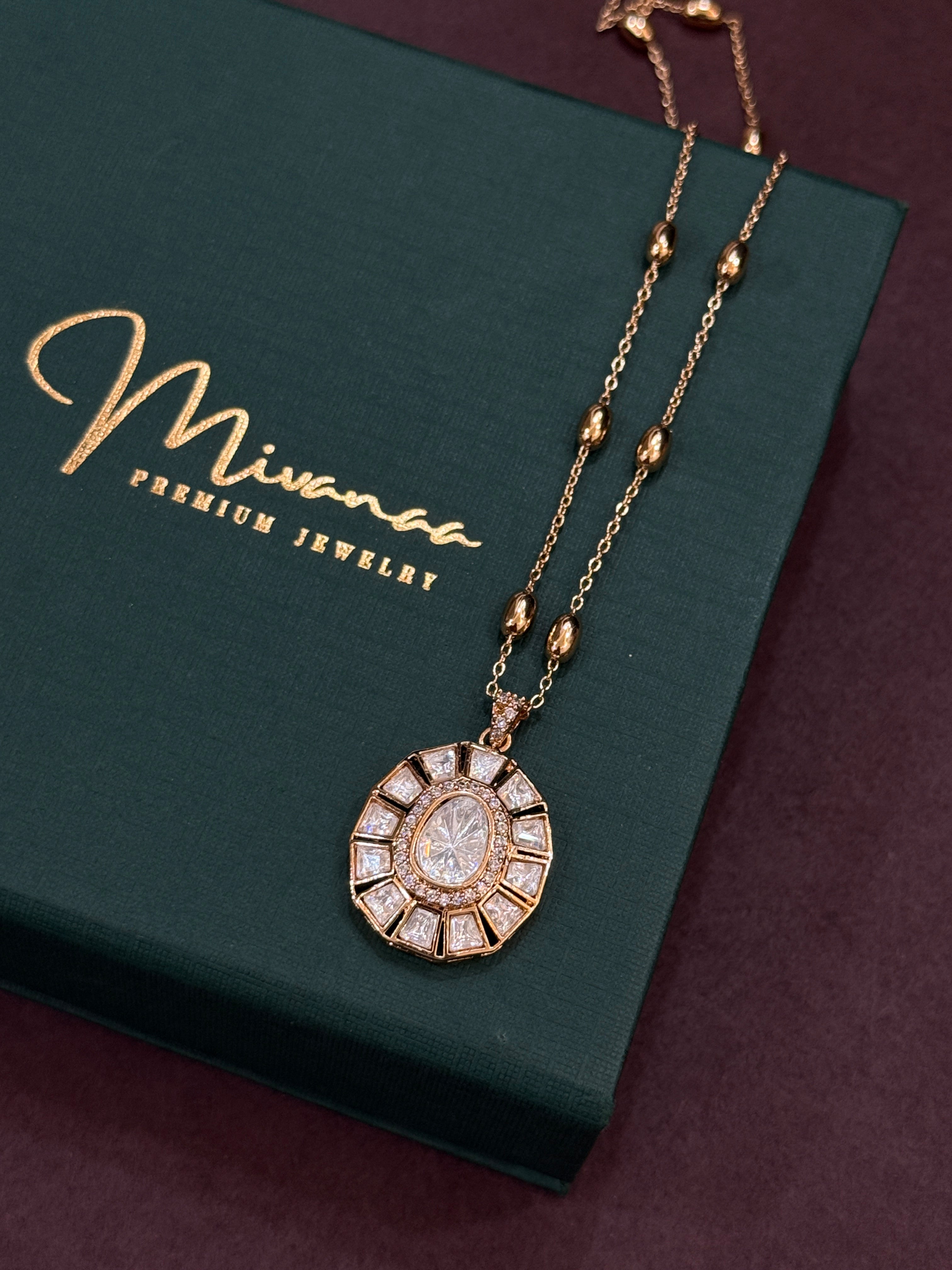 Elegant Gold-Plated Necklace & Earring Set