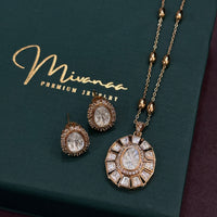Elegant Gold-Plated Necklace & Earring Set
