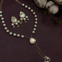 Elegant Kundan Pearl  Set – Necklace & Earrings