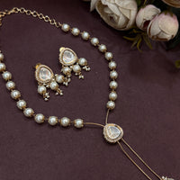 Elegant Kundan Pearl  Set – Necklace & Earrings