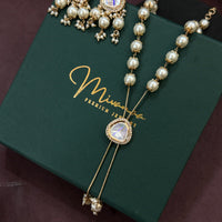 Elegant Kundan Pearl  Set – Necklace & Earrings