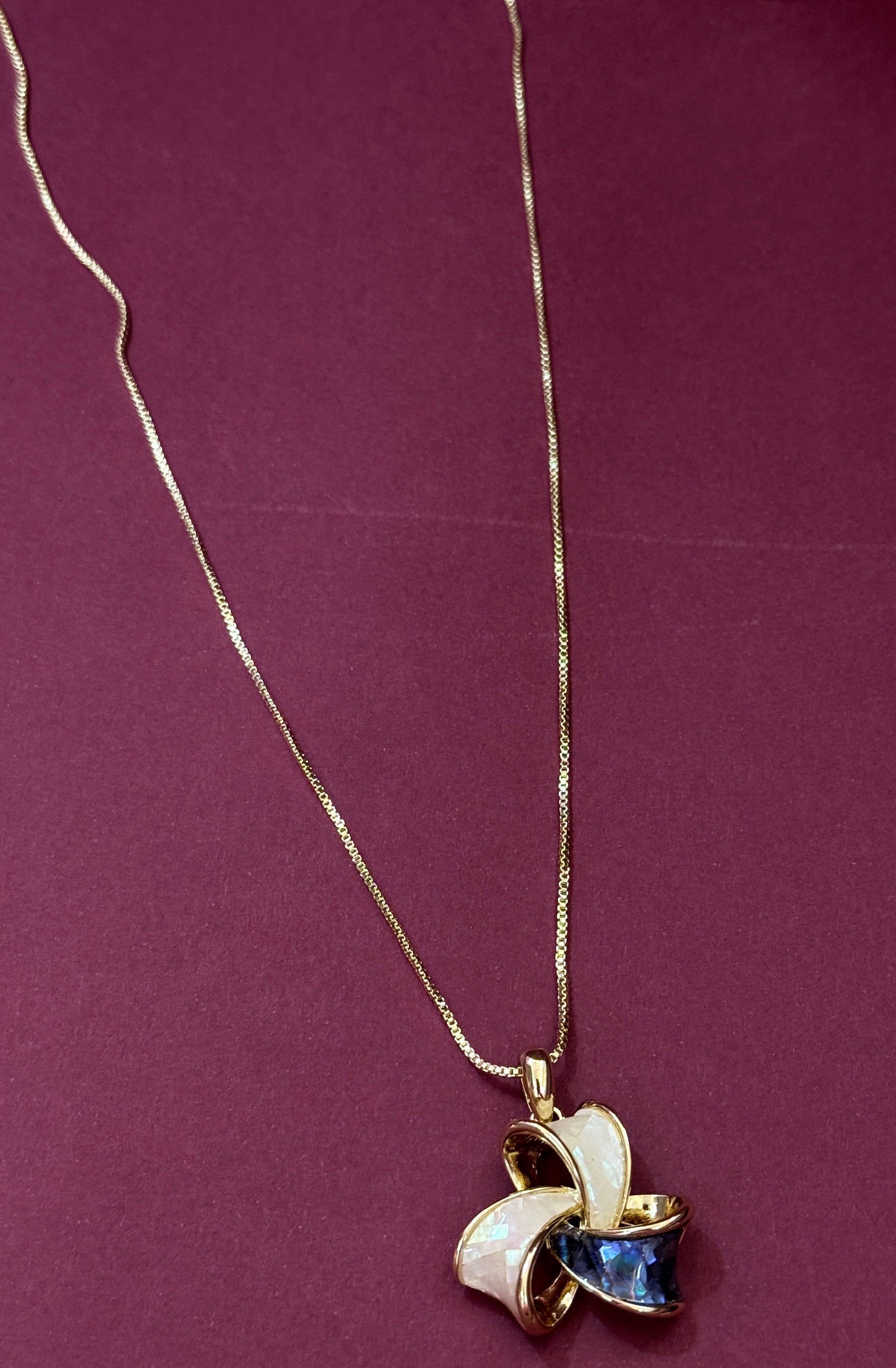 Elegant Pearl White & Blue Floral Jewellery