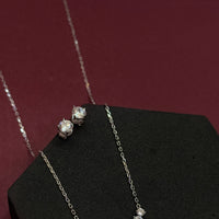Sparkle Silver Sterling 925 CZ Pendant Set