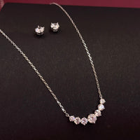 Sparkle Silver Sterling 925 CZ Pendant Set