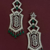 Emerald Elegance Dangle Earrings