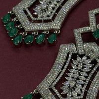 Emerald Elegance Dangle Earrings