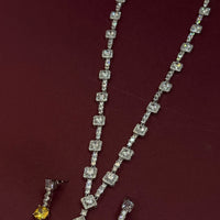 Luxury Yellow Crystal Necklace & Earrings Set