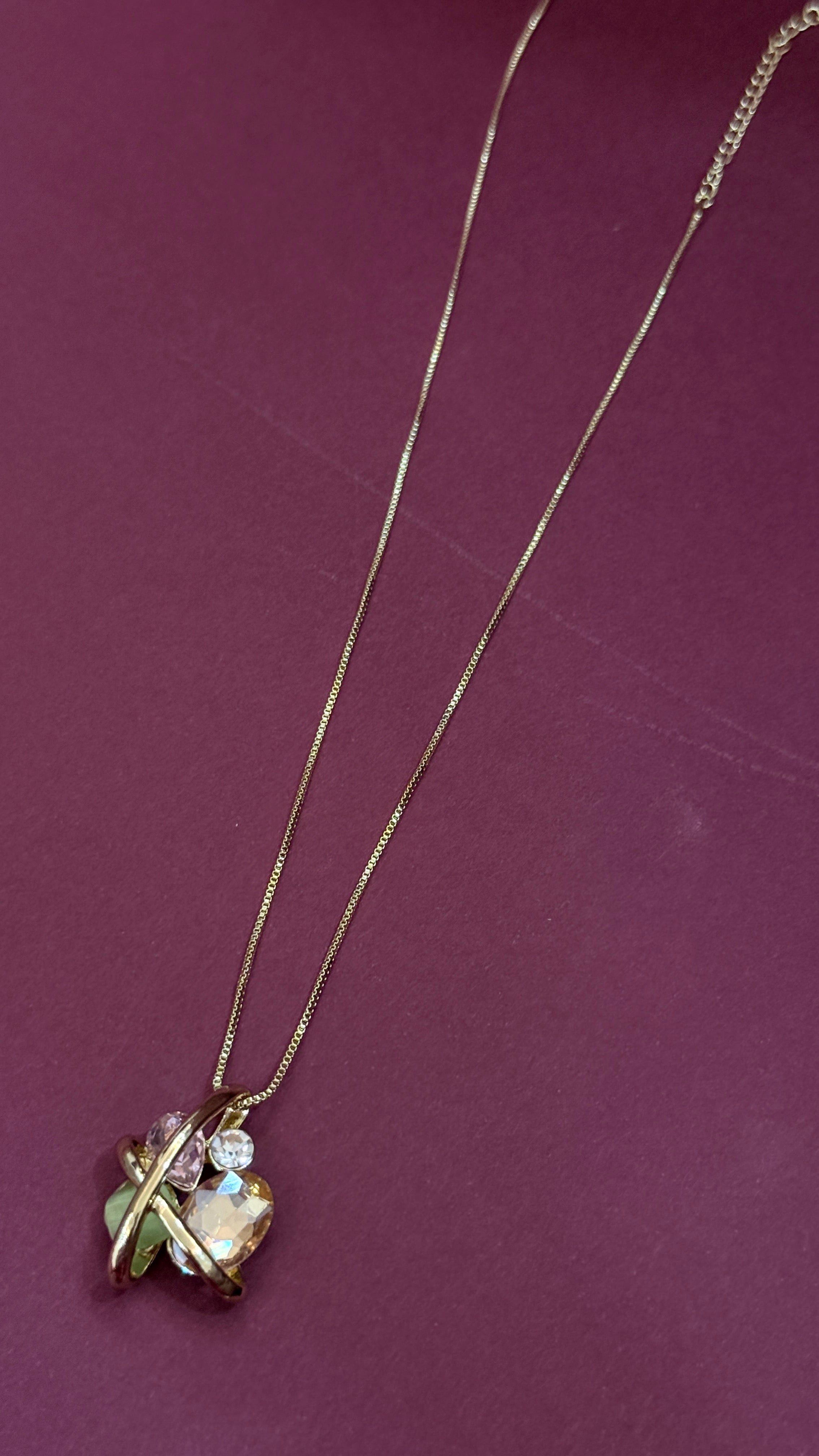 Celestia Orbit Crystal Pendant Set