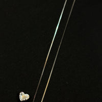 Heart Shape 925 Sliver Sterling Necklace & Earrings Set