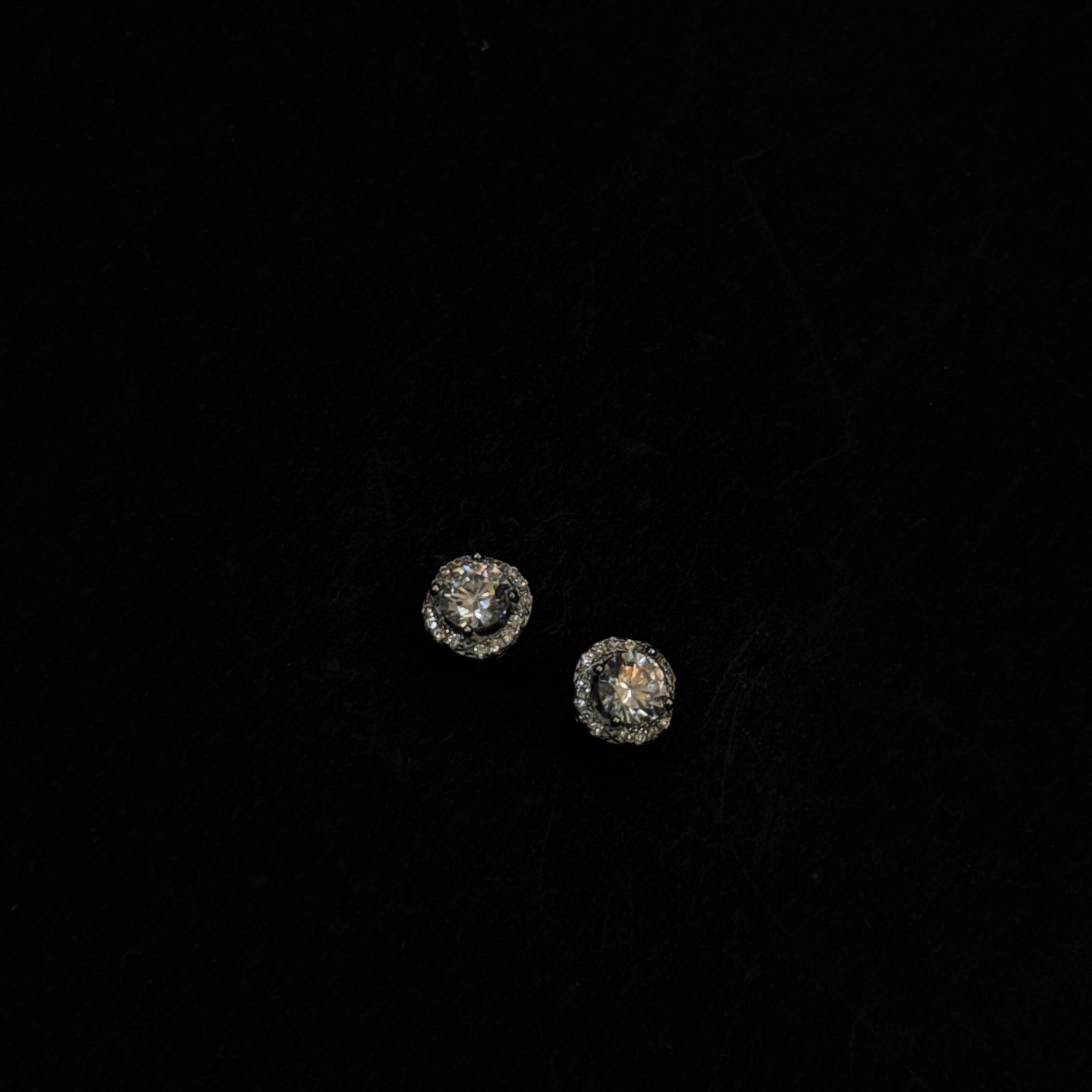 925 Sterling Silver CZ Halo Pendant Necklace