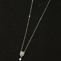 925 Sterling Silver Blue Stone Necklace Set