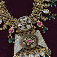 Royal Kundan Polki Bridal Choker Necklace Set with Jhumka Earrings