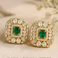 Green Kundan Bridal Choker Set with Matching Earrings