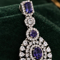 Royal Purple Kundan Bridal Necklace Set with Matching Earrings