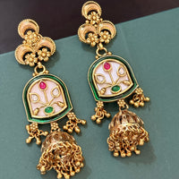 Traditional Gold Plated Kundan Meenakari Necklace Set