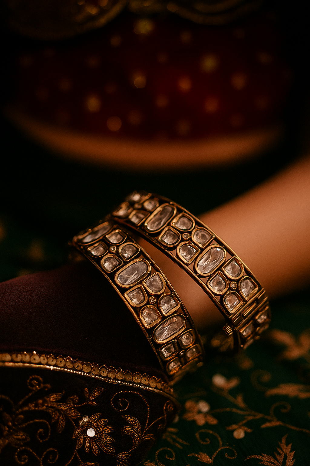 Royal Polki Kundan Bangles