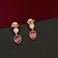 Real Polki baby pink Necklace & Earrings Set
